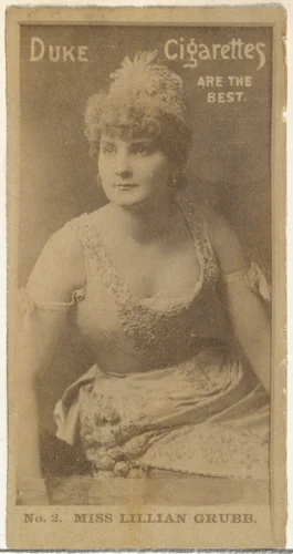 Card Number 2, Miss Lillian Grubb, from the Actors and Actresses series (N145-6) issued by Duke Sons & Co. to promote Duke Cigarettes by W. Duke, Sons & Co., photograph, 1880-1889
