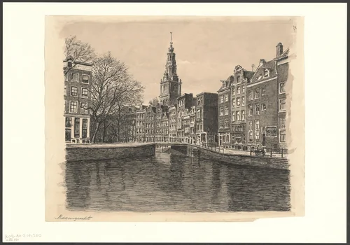 Gezicht op de Raamgracht by anonymous, drawing, 1875-1975