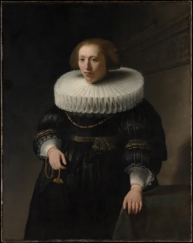 Portrait of a Woman, probably a Member of the Van Beresteyn Family by Rembrandt van Rijn, painting, 1632