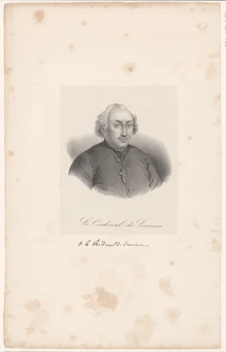 Portret van Étienne-Charles de Loménie de Brienne by anonymous, print, 1818-1842