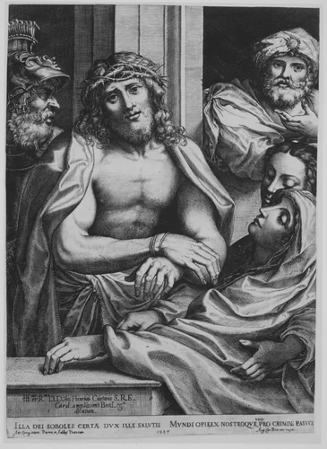Ecce Homo by Agostino Carracci, print, 1587