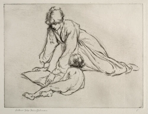 The Sun Bath by Arthur William Heintzelman, print, 1919