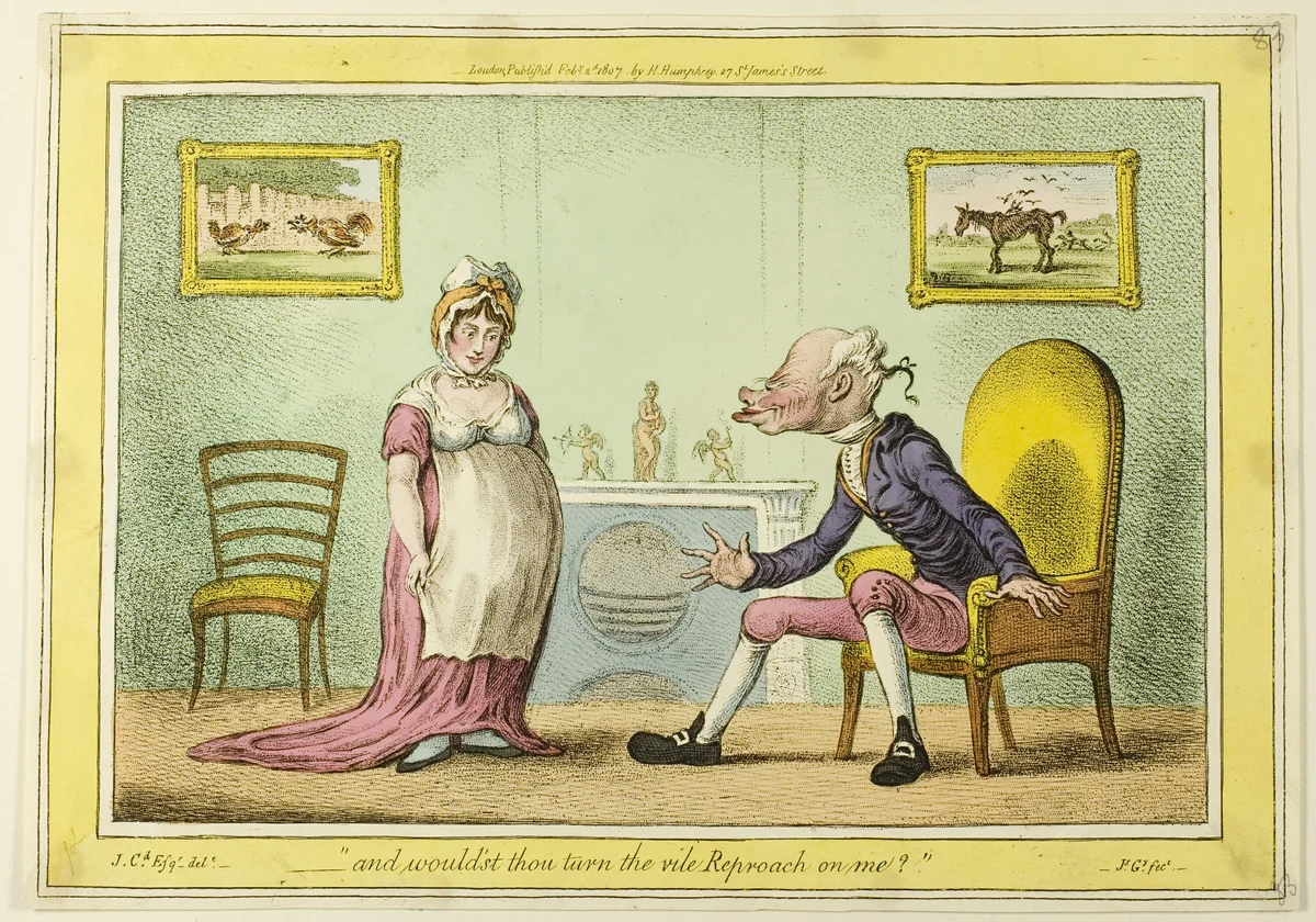 And Would'st Thou Turn the Vile Reproach on Me? by James Gillray, print, 1807