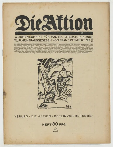 Die Aktion, vol. 7, no. 41/42 by Erich Gehre
Heinrich Hoerle
Augusta von Zitzewitz
Richard Janthur
Richard Bampi, periodical, 1917
