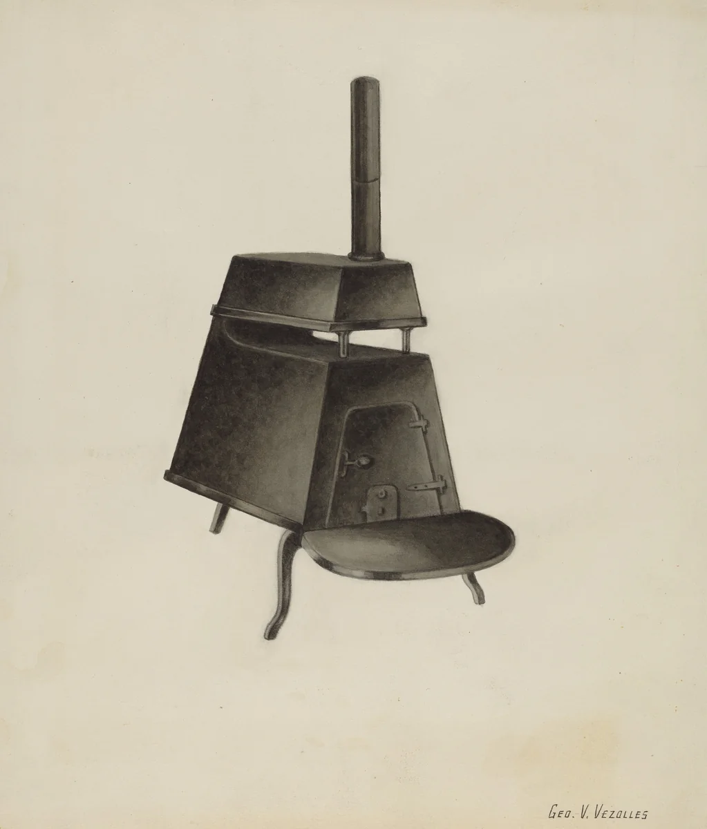 Shaker Stove by George V Vezolles, index of american design, 1937