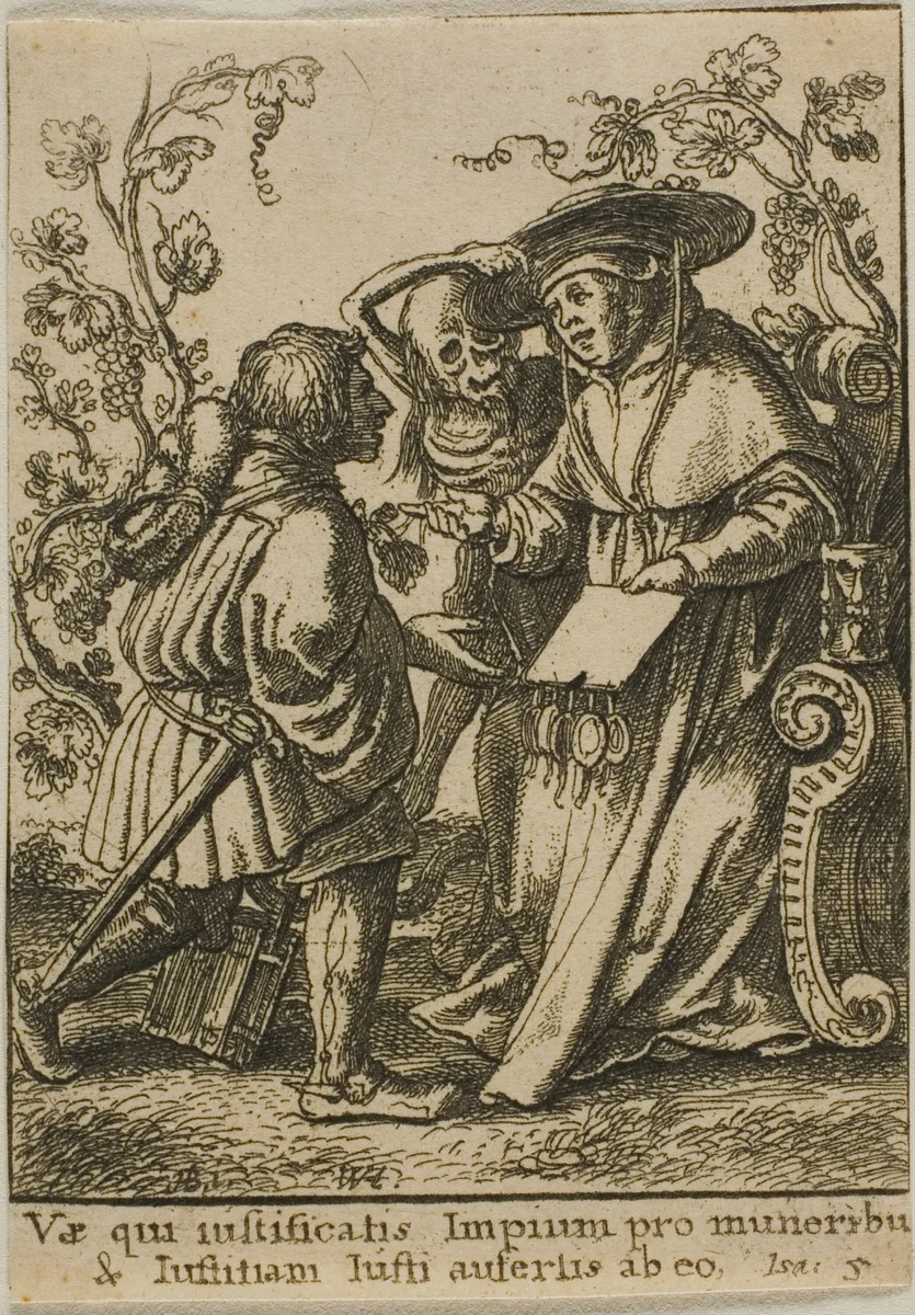 The Cardinal and Death by Wenceslaus Hollar
Hans Holbein the younger, print, 1651