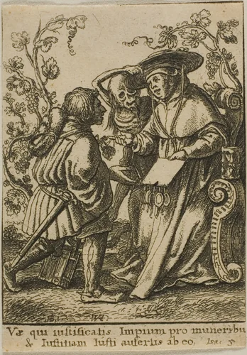 The Cardinal and Death by Wenceslaus Hollar
Hans Holbein the younger, print, 1651