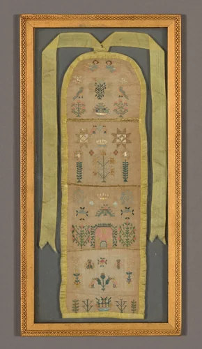 Sampler by Elizabeth Dudley, textile, 1799