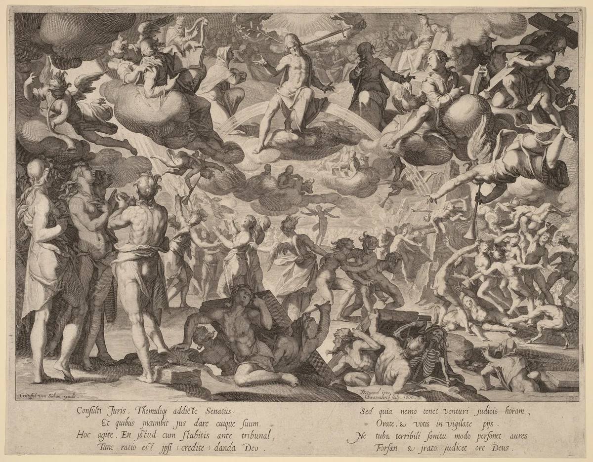 The Last Judgment by Willem van Swanenburgh
Joachim Anthonisz Wtewael
Christoffel van Sichem I, print, 1606