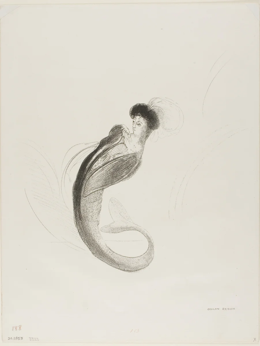 Untitled Trial Lithograph by Odilon Redon, print, 1900