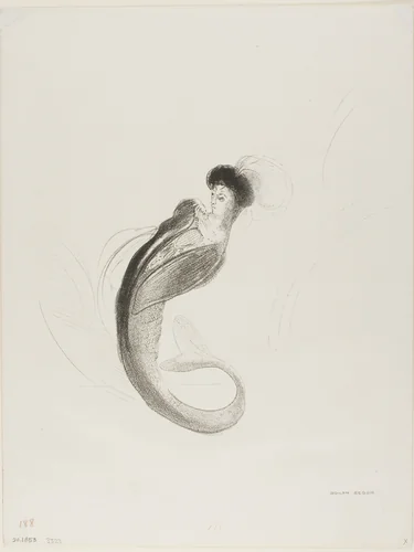 Untitled Trial Lithograph by Odilon Redon, print, 1900