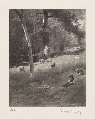 Under the Greenwood by Elbridge Kingsley, print, 1855-1920