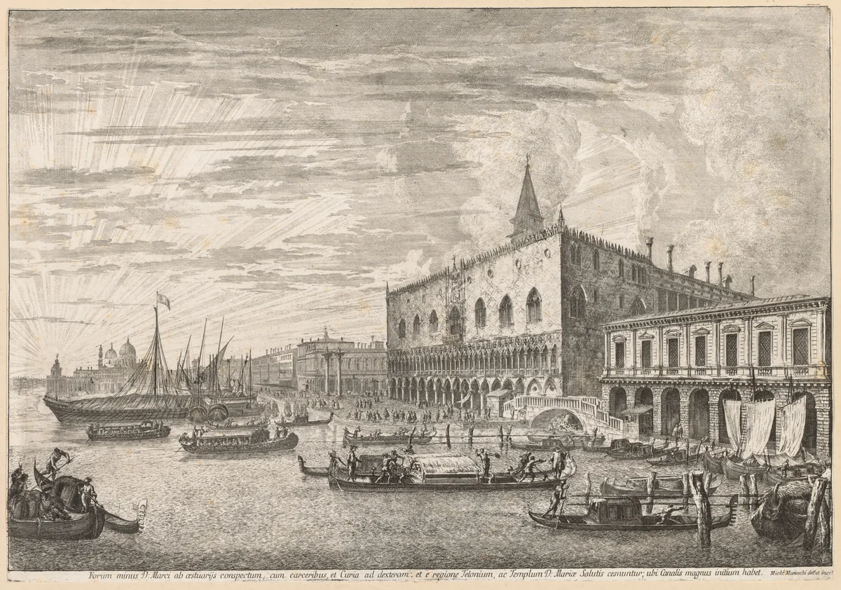 Views of Venice: The Molo and S. M. Della Salute by Michele Marieschi, print, 1741