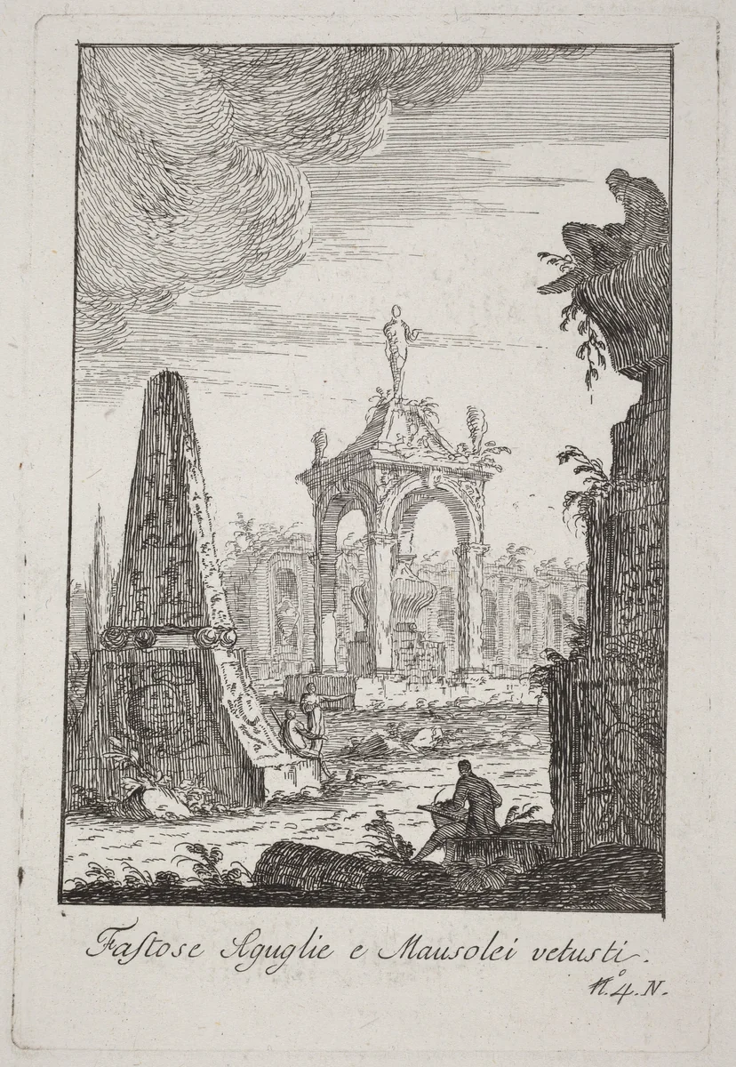 Fastose Aguglie e Mausolei vetusti by Giovanni Francesco Costa, print, 1767-1770