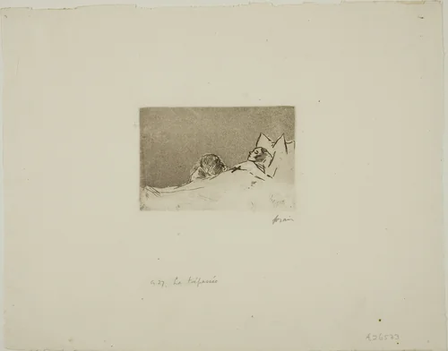 The Dead Girl by Jean-Louis Forain, print, 1884