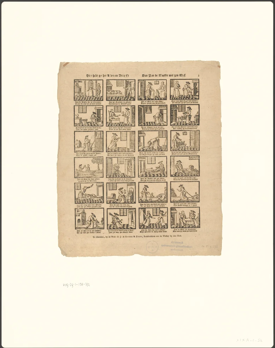 Leven en werk van Jan de Wasscher by anonymous, print, 1792-1803
