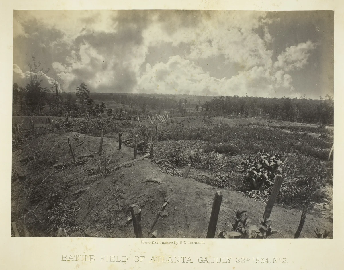 Battle Field of Atlanta, GA, No. 2 by George Barnard, photograph, 1864