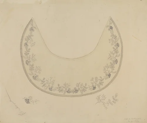 Collar by Marie Famularo, index of american design, 1936