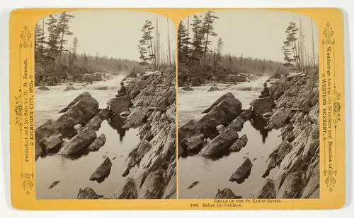 Below the Caldron, No. 1809 from the series "Dells of the St. Louis River" by Henry Hamilton Bennett, photograph, 1889