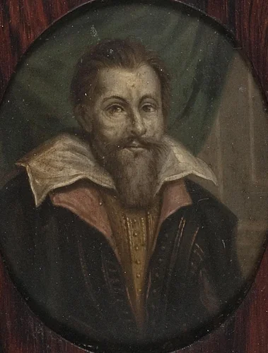 Portret van Dominicus Baudius (1561-1613). Hoogleraar in de welsprekendheid, de geschiedenis en de rechten te Leiden by Arnoud van Halen, painting, 1700-1732