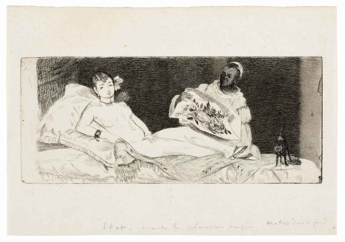 Olympia (published plate) by Édouard Manet, print, 1867