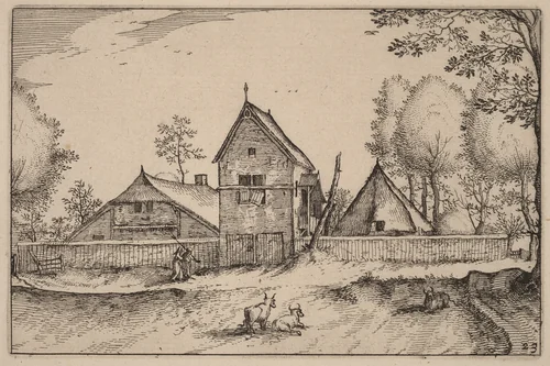 Large Walled Farm by Claes Jansz Visscher
Johannes van Doetechum
Lucas van Doetechum, print, 1586-1652