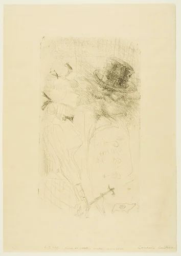 Old Man and Young Girl by Henri de Toulouse-Lautrec, print, 1899