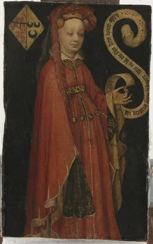Portrait of Lysbeth van Duvenvoorde (d. 1472) by anonymous, painting, 1430