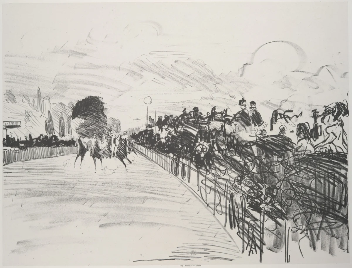 The Races by Edouard Manet, print, 1884