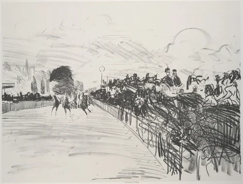 The Races by Edouard Manet, print, 1884