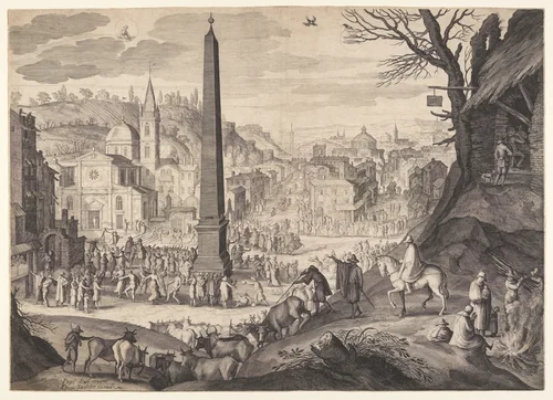 January/February, from The Twelve Months by Aegidius Sadeler II, print, 1615