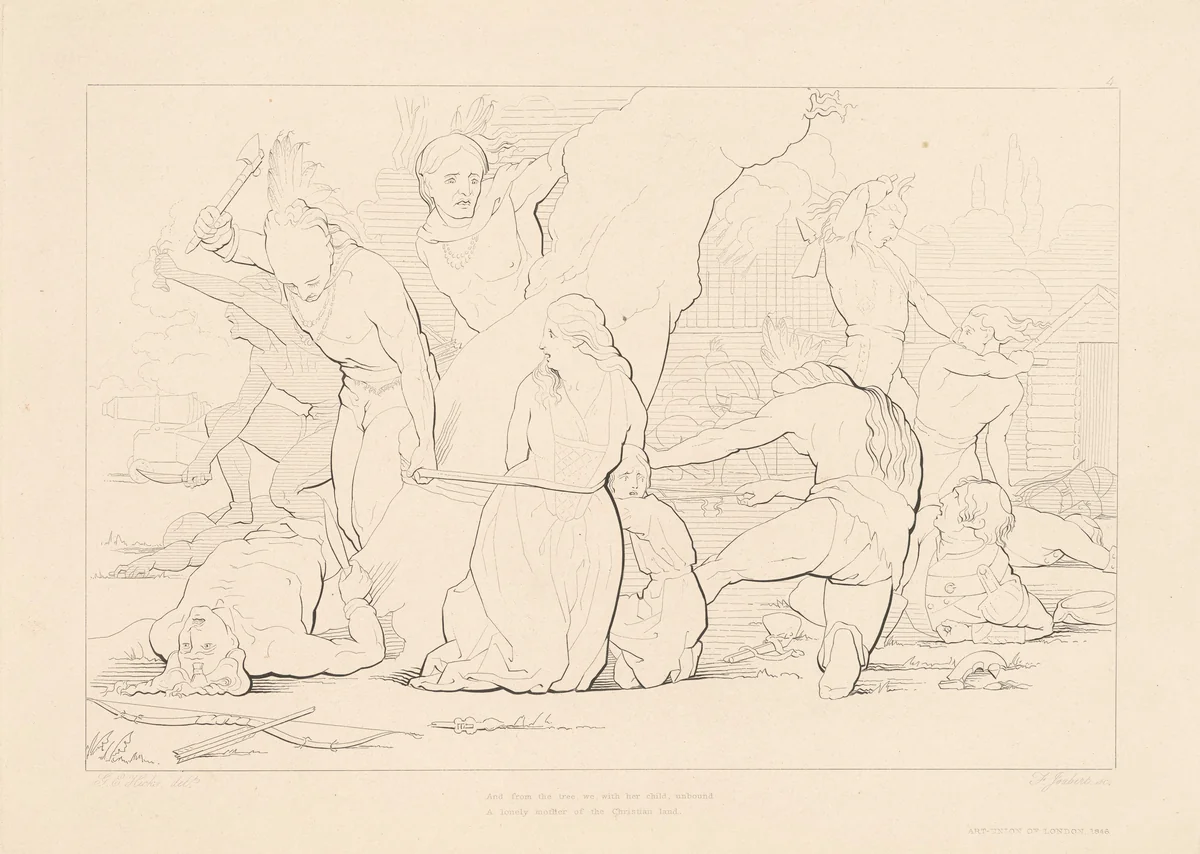 And from the Tree, We With Her Child Unbound by Ferdinand Joubert, print, 1846