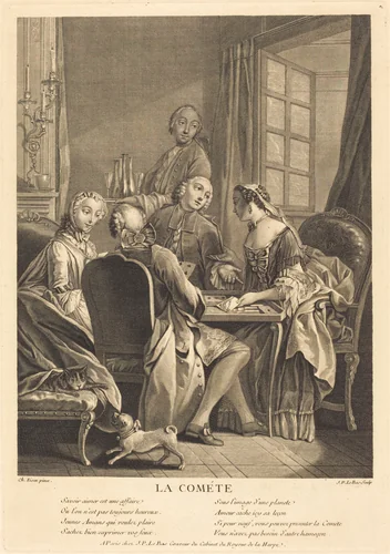 La comete by Jacques-Philippe Le Bas; Charles Eisen, print, 1707-1783