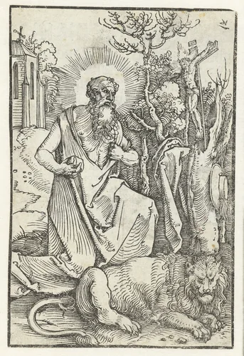 Boetvaardige Heilige Hiëronymus by Unknown, print, 1511-1520