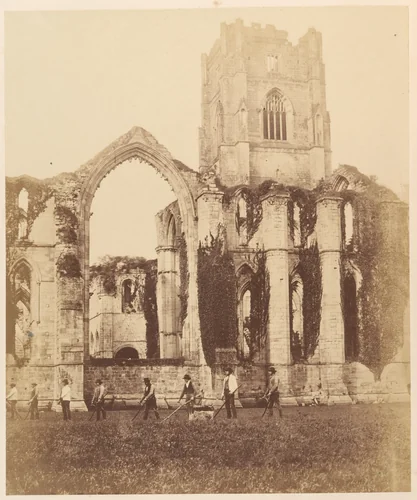 Fountains Abbey. East Window and Tower by Joseph Cundall, photograph, 1850-1859