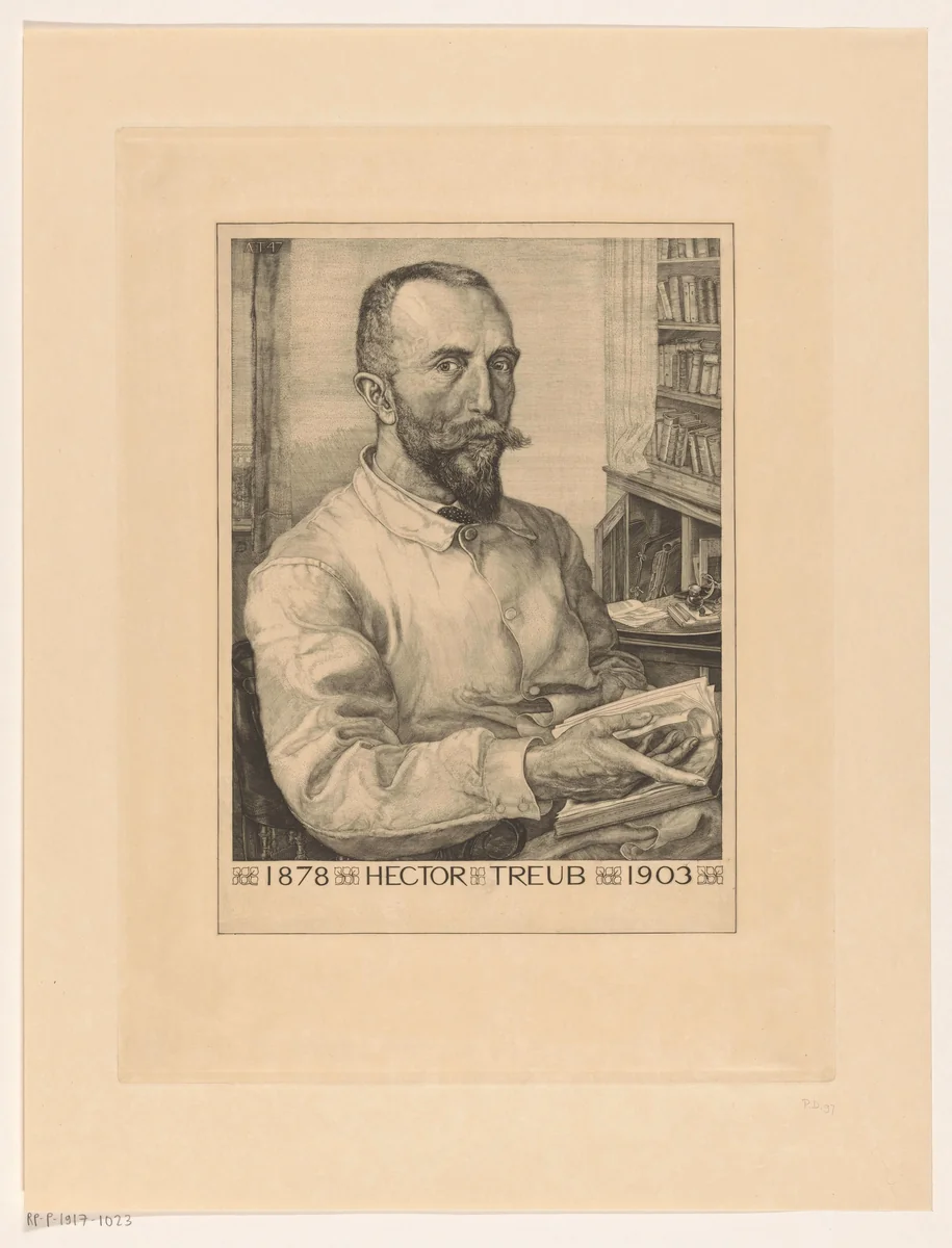 Portret van Hector Treub by Pieter Dupont, print, 1903