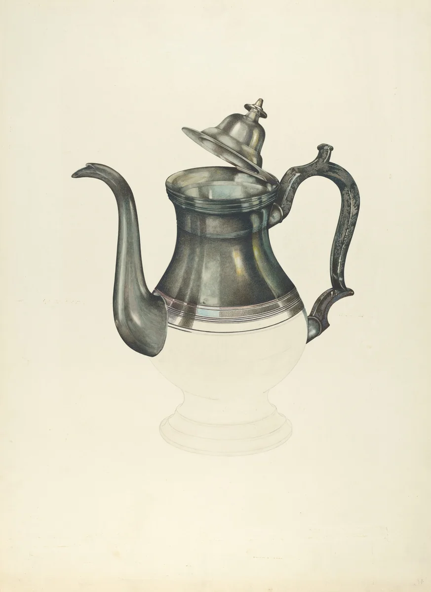 Coffee Pot by John Thorsen, index of american design, 1935-1942