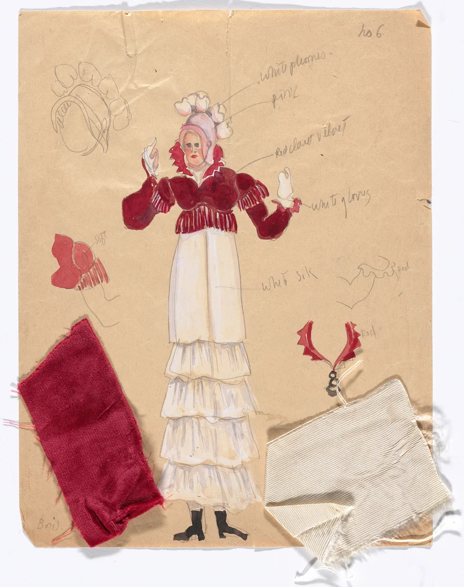 Costume design for the ballet Promenade by Forrest Thayer, drawing, 1936