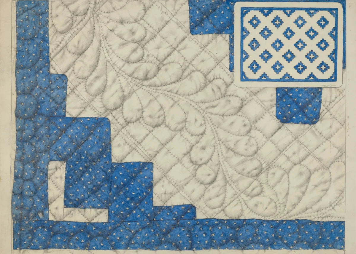 Pieced Quilt by Maud M Holme, index of american design, 1936