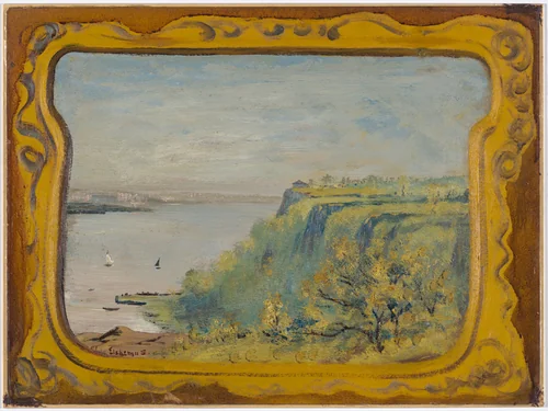 The Hudson at Yonkers by Louis Michel Eilshemius, drawing, 1911