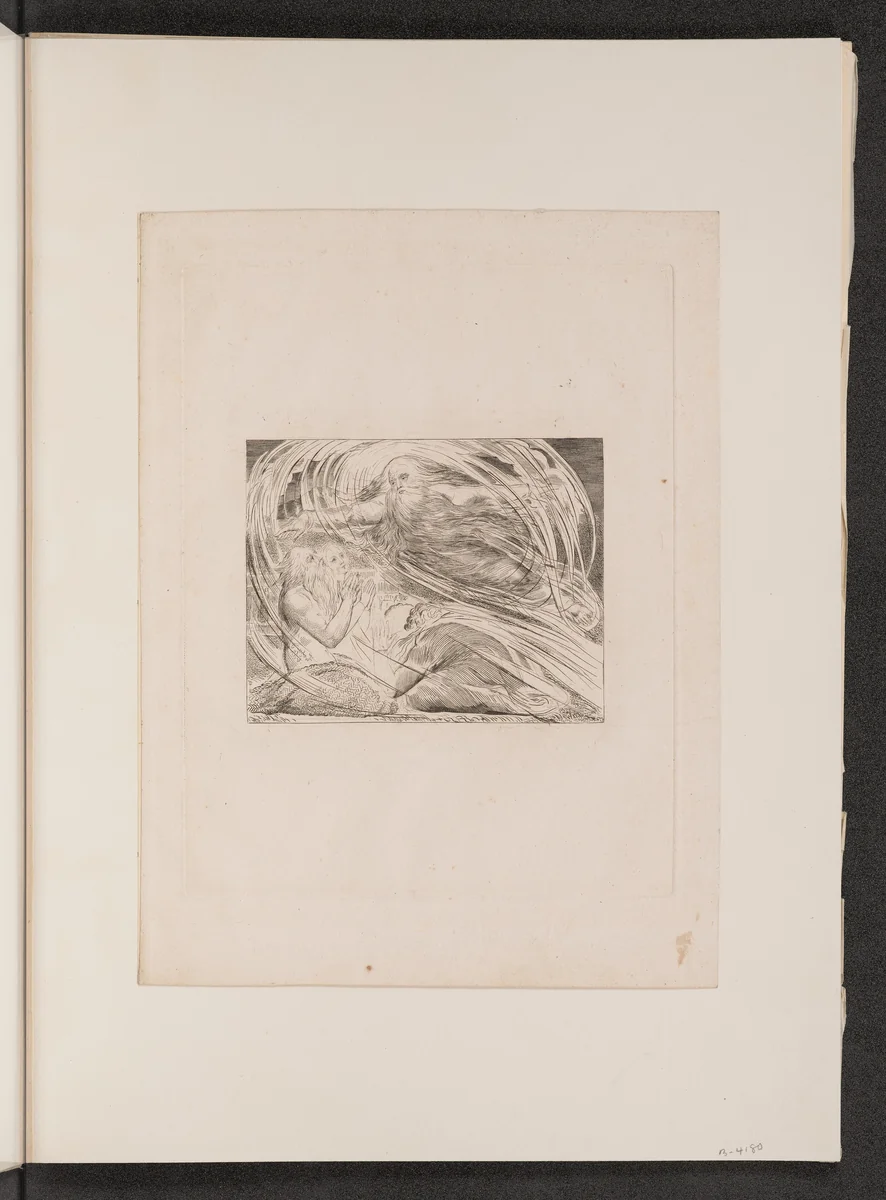 The Lord Answering Job out of the Whirlwind by William Blake, portfolio, 1825