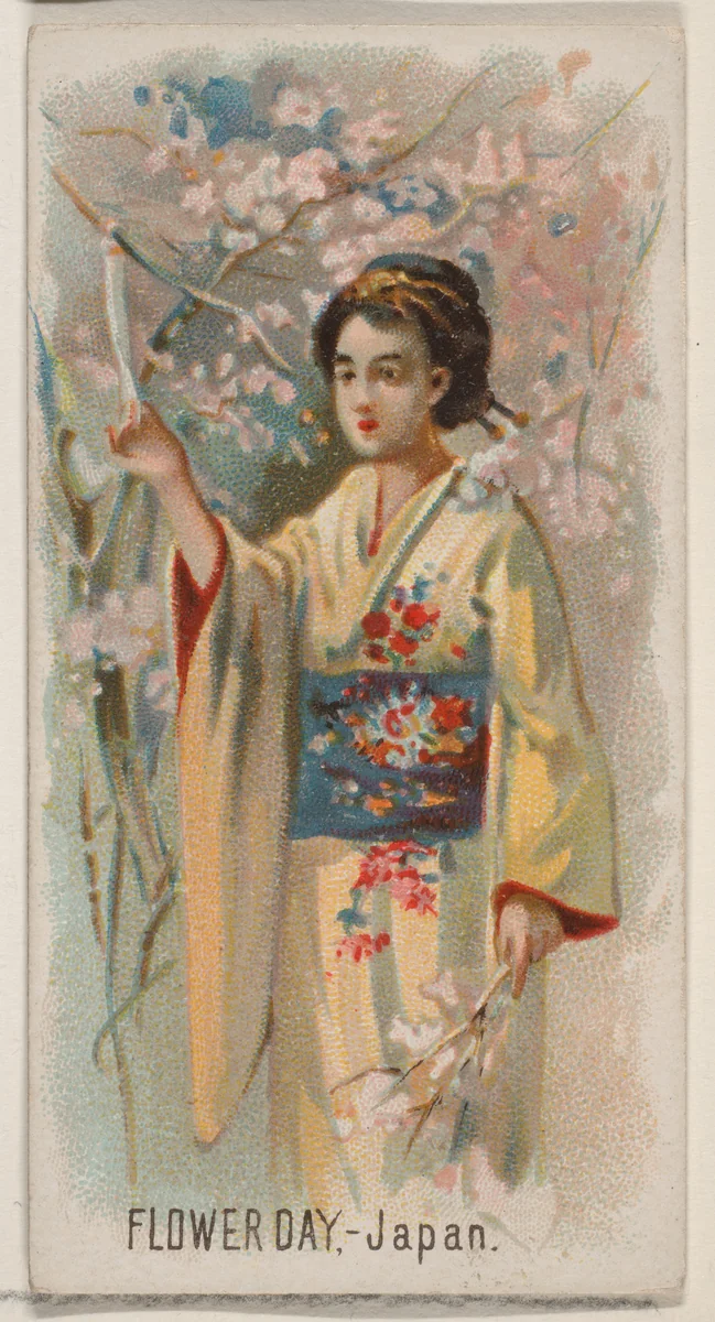 Flower Day, Japan, from the Holidays series (N80) for Duke brand cigarettes by W. Duke, Sons & Co., print, 1890
