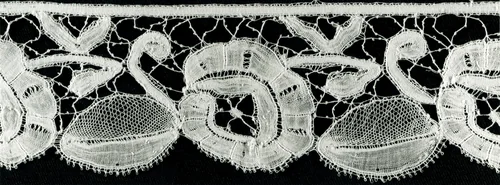 Two Borders by Belgium, probably Bruges, textile, 1875-1900