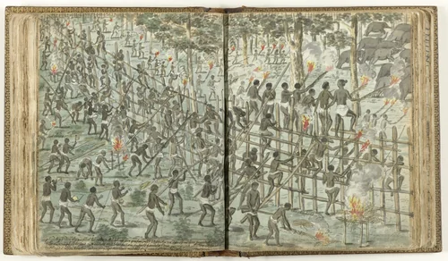 The Elephant Drive by Jan Brandes, drawing, 1786