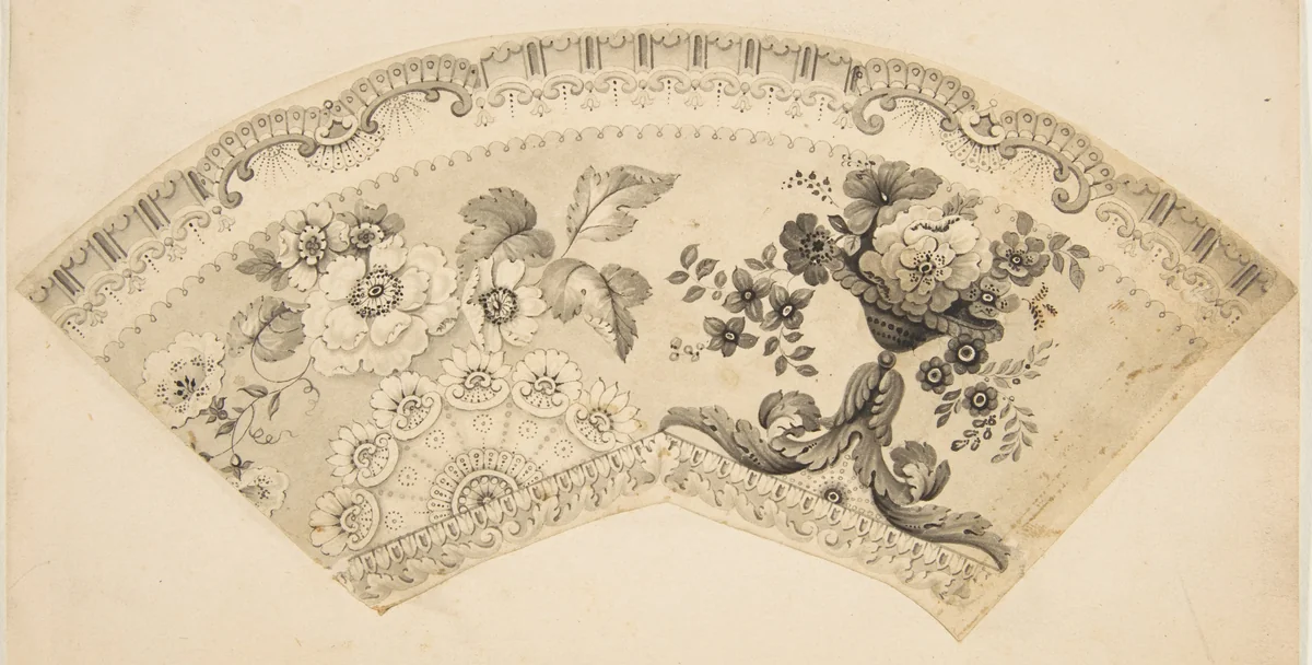 Lace Design by anonymous, drawing, 1800-1899