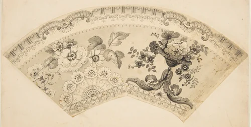 Lace Design by anonymous, drawing, 1800-1899