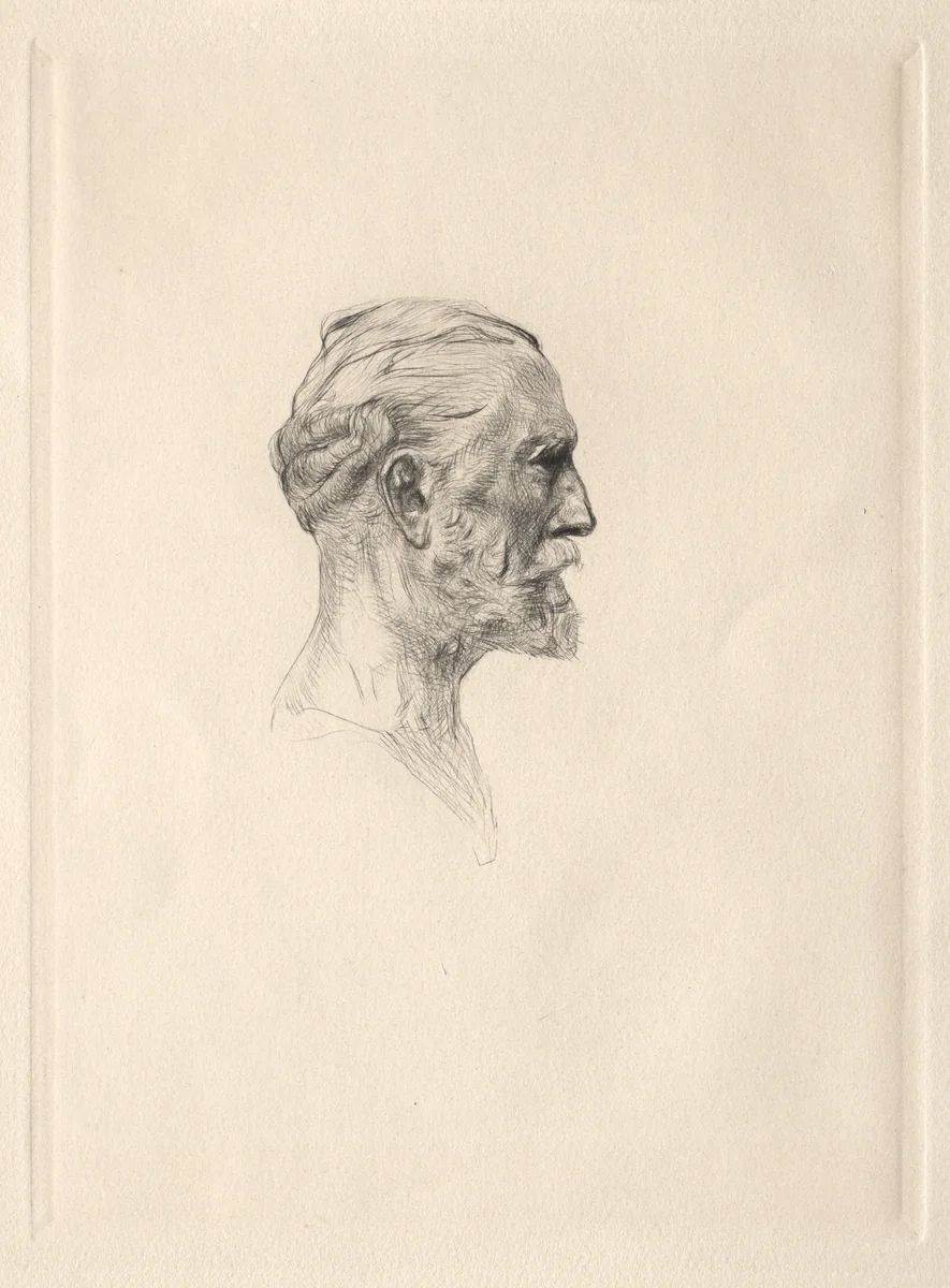 Portrait of Antonin Proust by Auguste Rodin, print, 1880-1890