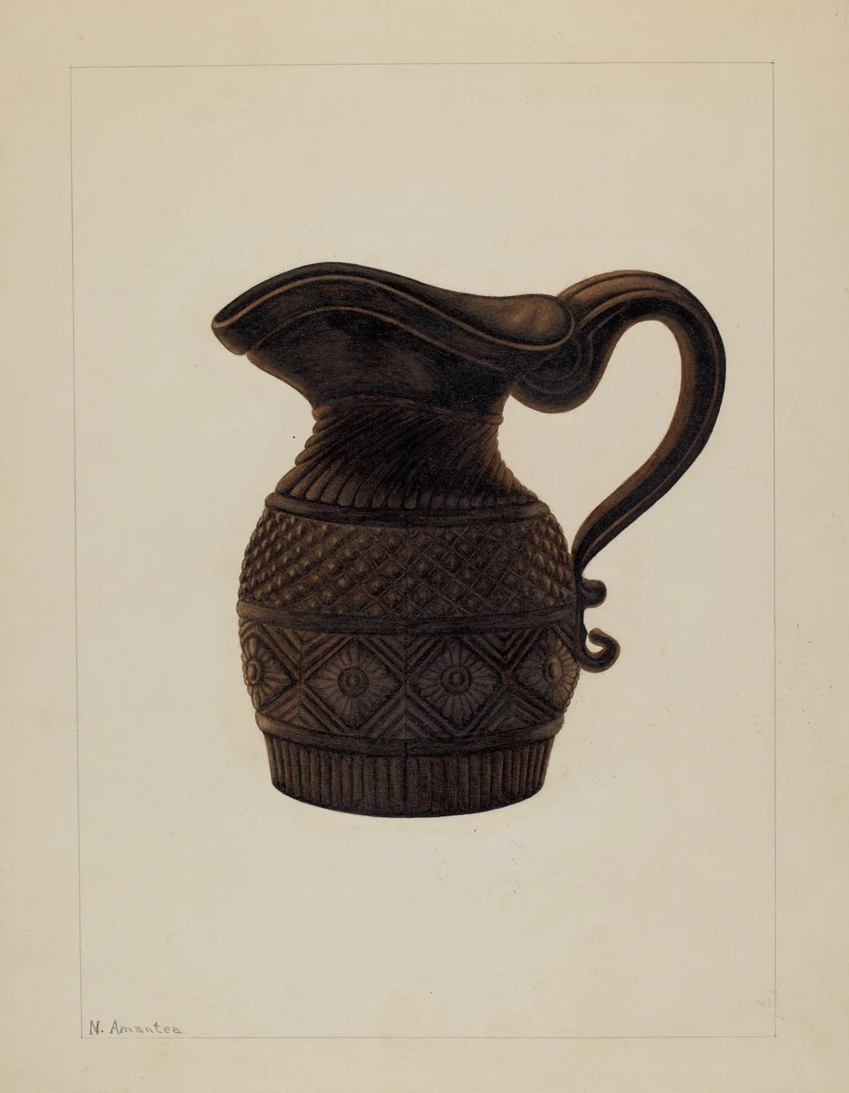 Cream Pitcher by Nicholas Amantea, index of american design, 1936
