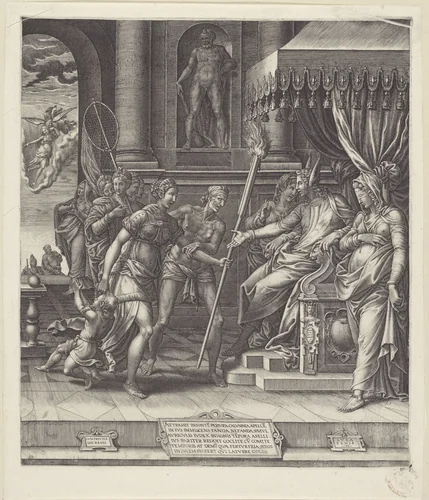 De laster van Apelles by Unknown, print, 1560