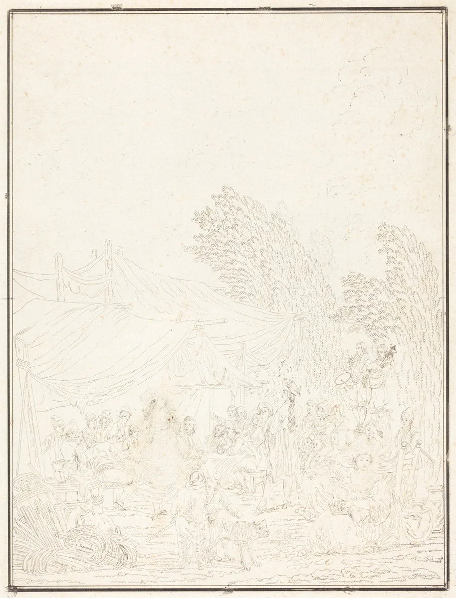 Noce de Village (Village Wedding) by Charles-Melchior Descourtis; Nicolas Antoine Taunay, print, 1785